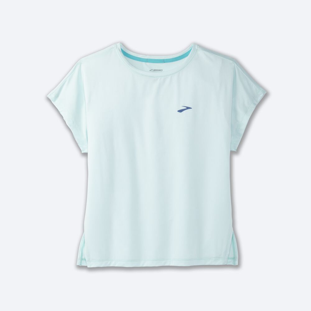 Camiseta Brooks Sprint Free Short Sleeve Mujer Azules | CR32865