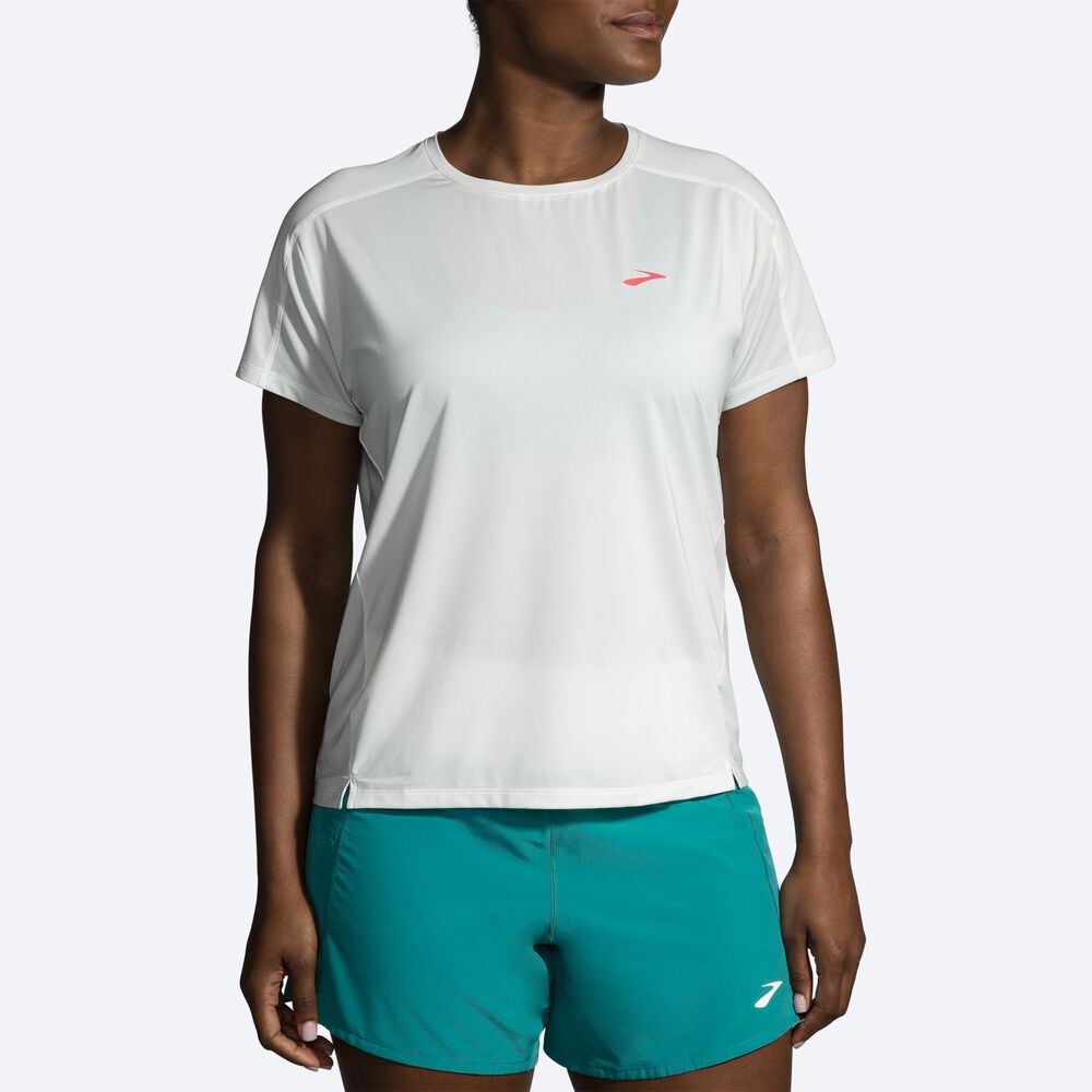 Camiseta Brooks Sprint Free Short Sleeve 2.0 Mujer Verde Menta | CR50634