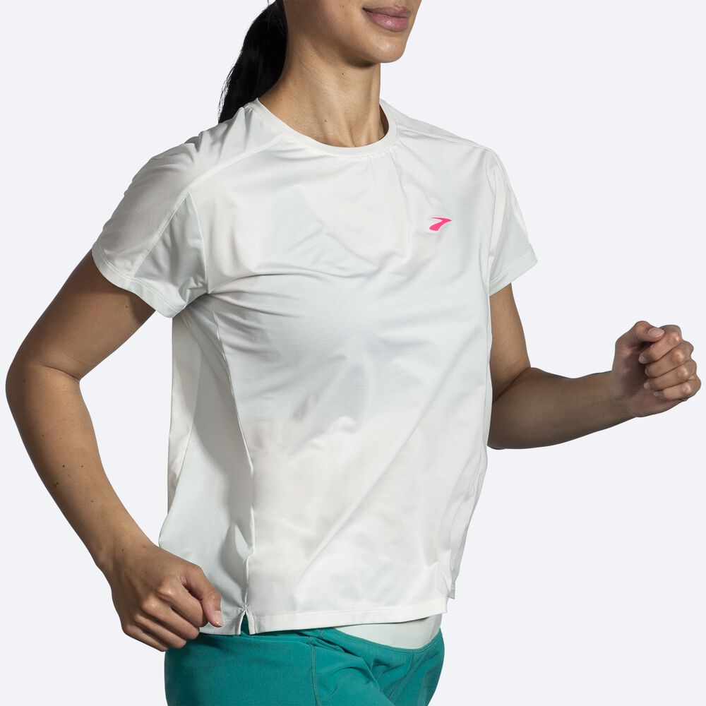 Camiseta Brooks Sprint Free Short Sleeve 2.0 Mujer Verde Menta | CR50634