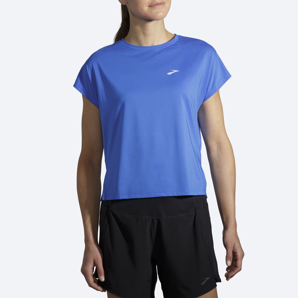 Camiseta Brooks Sprint Free Short Sleeve Mujer Azules | CR85971