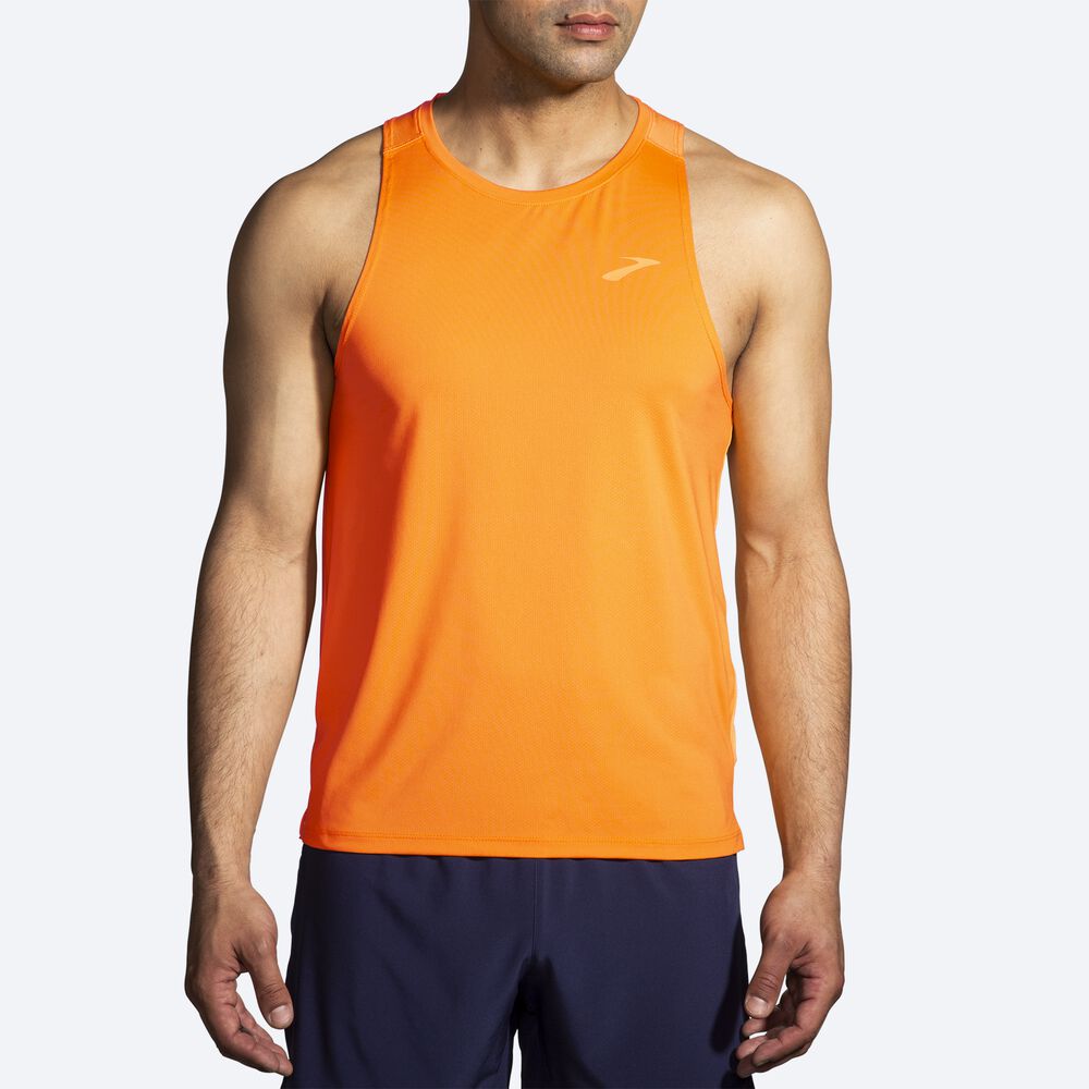 Camiseta Tirantes Brooks Atmosphere Singlet 2.0 Hombre Doradas/Naranjas | CR10732