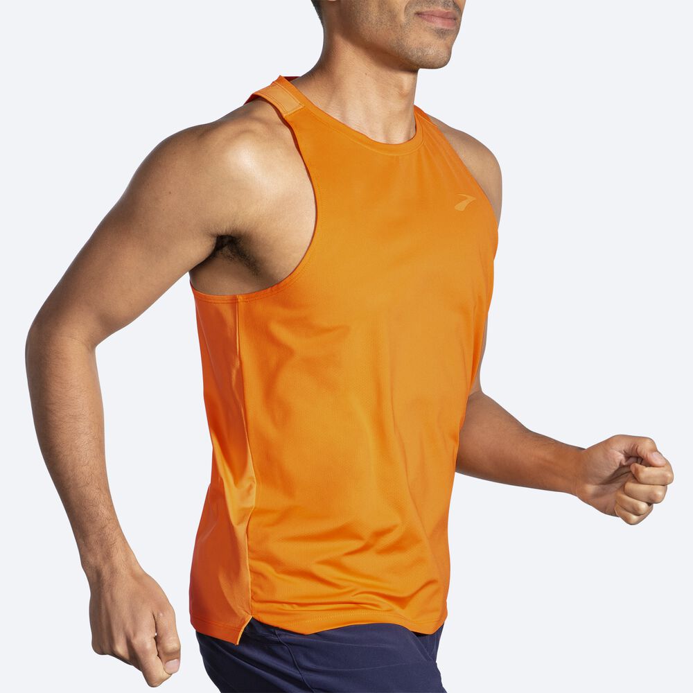 Camiseta Tirantes Brooks Atmosphere Singlet 2.0 Hombre Doradas/Naranjas | CR10732