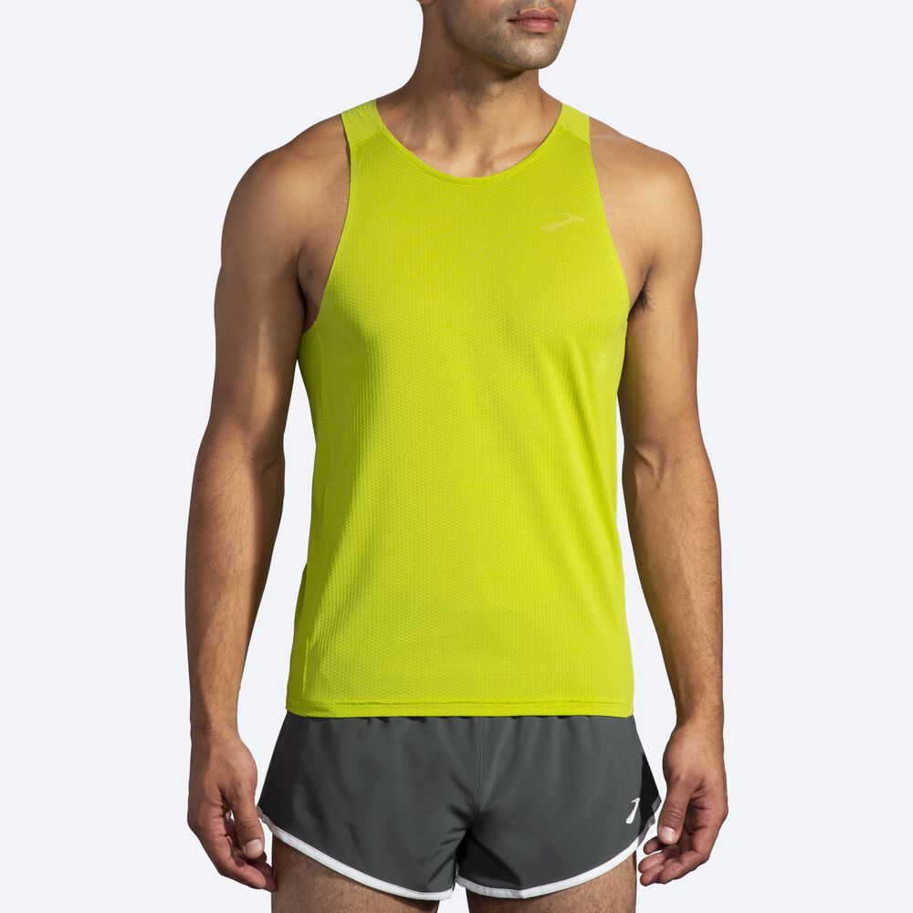 Camiseta Tirantes Brooks Atmosphere Singlet Hombre Amarillo | CR69713