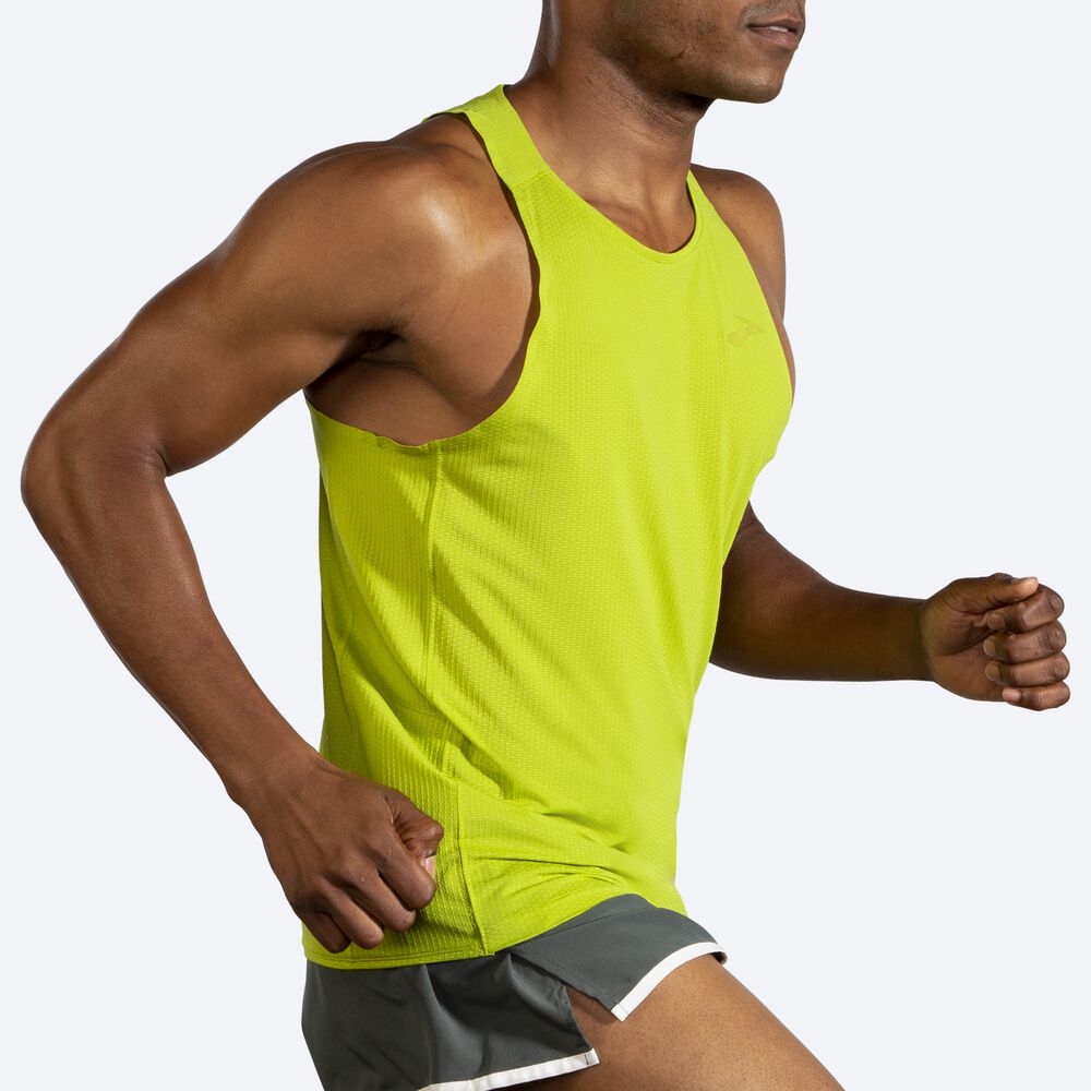 Camiseta Tirantes Brooks Atmosphere Singlet Hombre Amarillo | CR69713