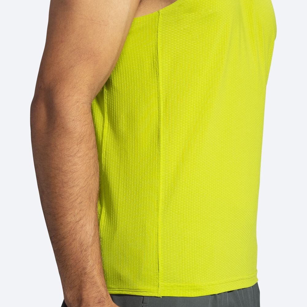 Camiseta Tirantes Brooks Atmosphere Singlet Hombre Amarillo | CR69713