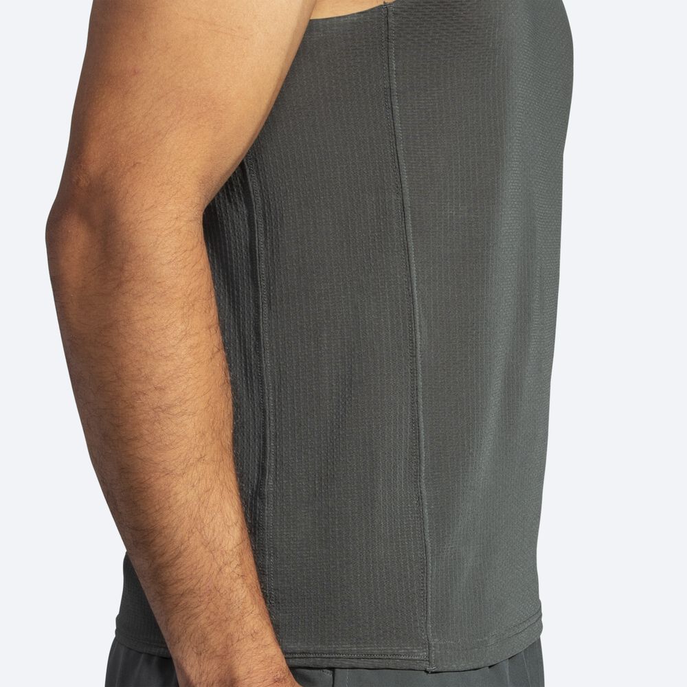 Camiseta Tirantes Brooks Atmosphere Singlet Hombre Gris Oscuro/Gris | CR70612