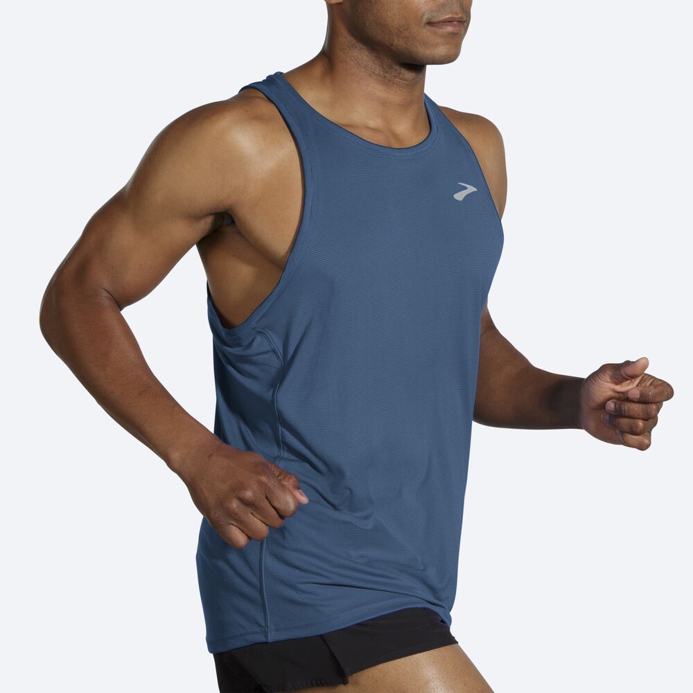 Camiseta Tirantes Brooks Atmosphere Singlet Hombre Azules | CR74160