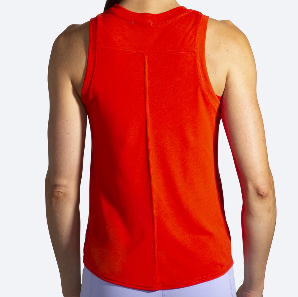 Camiseta Tirantes Brooks Distance Mujer Rojas | CR07289