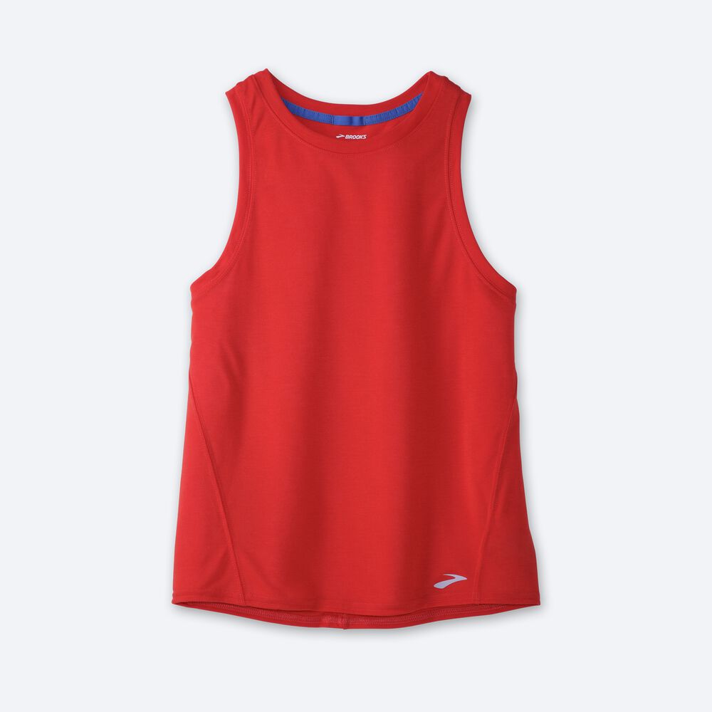 Camiseta Tirantes Brooks Distance Mujer Rojas | CR07289