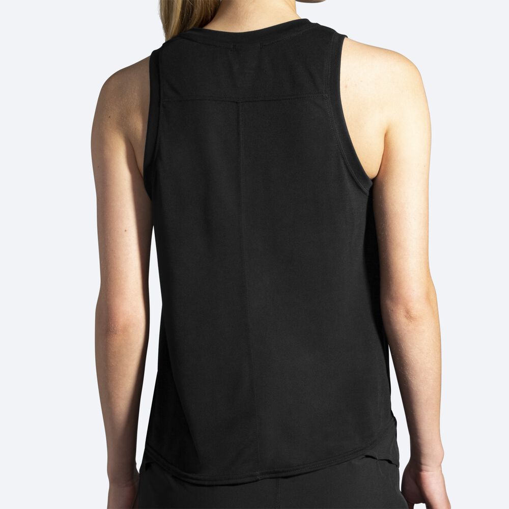 Camiseta Tirantes Brooks Distance Mujer Negras | CR07296