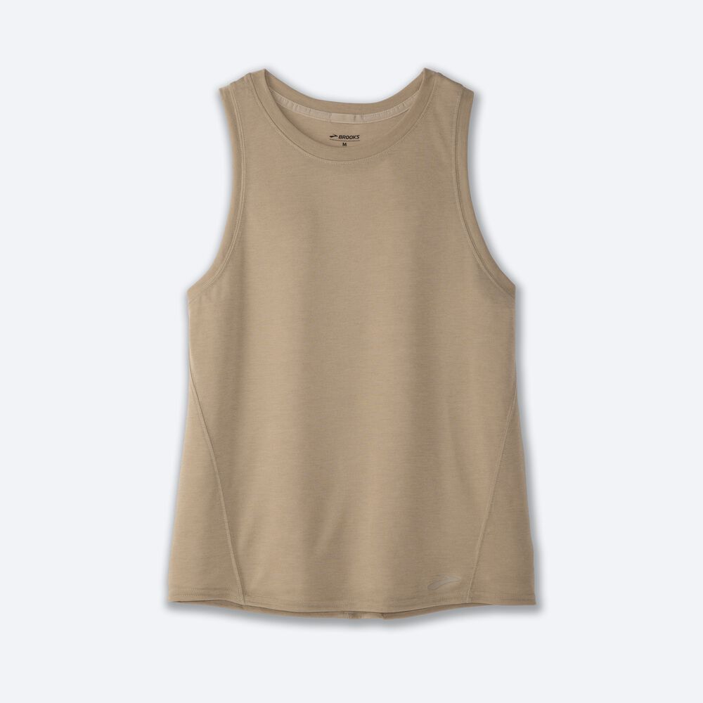 Camiseta Tirantes Brooks Distance Mujer Beige | CR54076