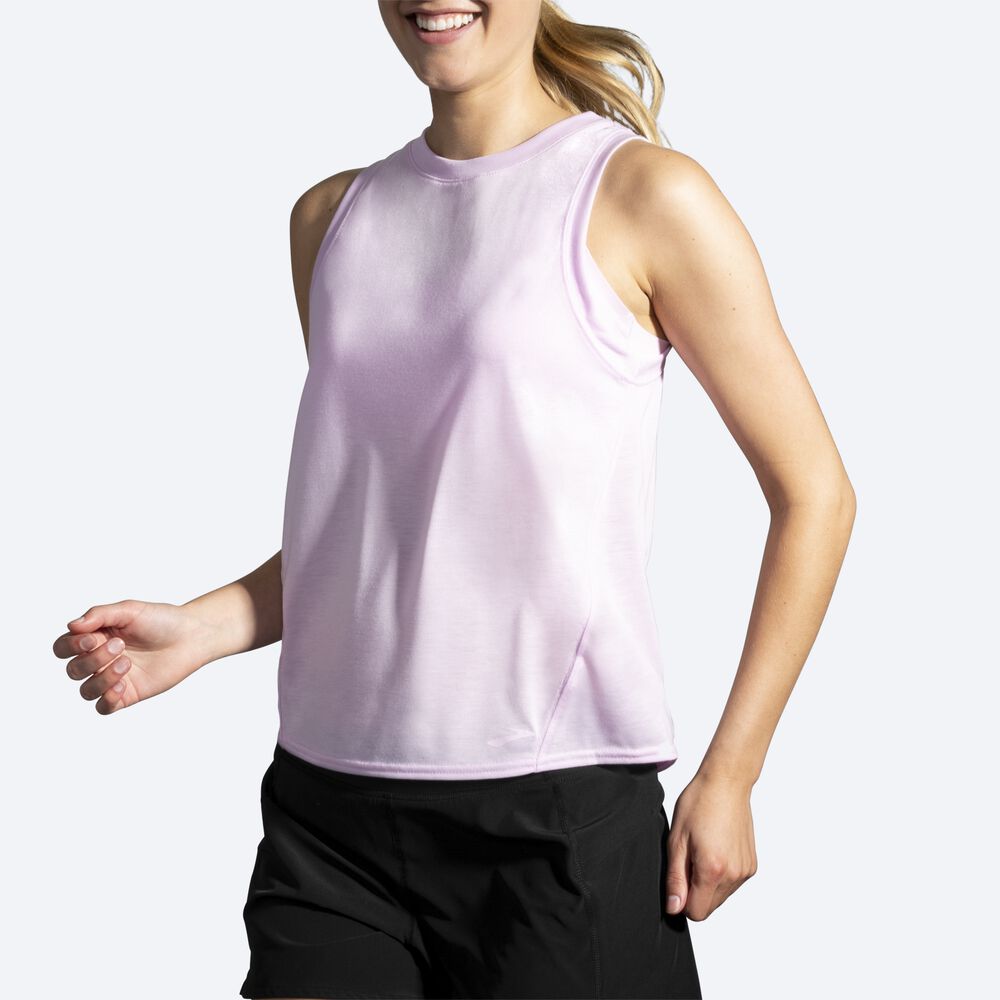 Camiseta Tirantes Brooks Distance Mujer Moradas | CR91738