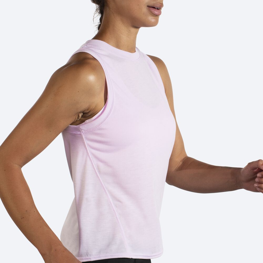 Camiseta Tirantes Brooks Distance Mujer Moradas | CR91738