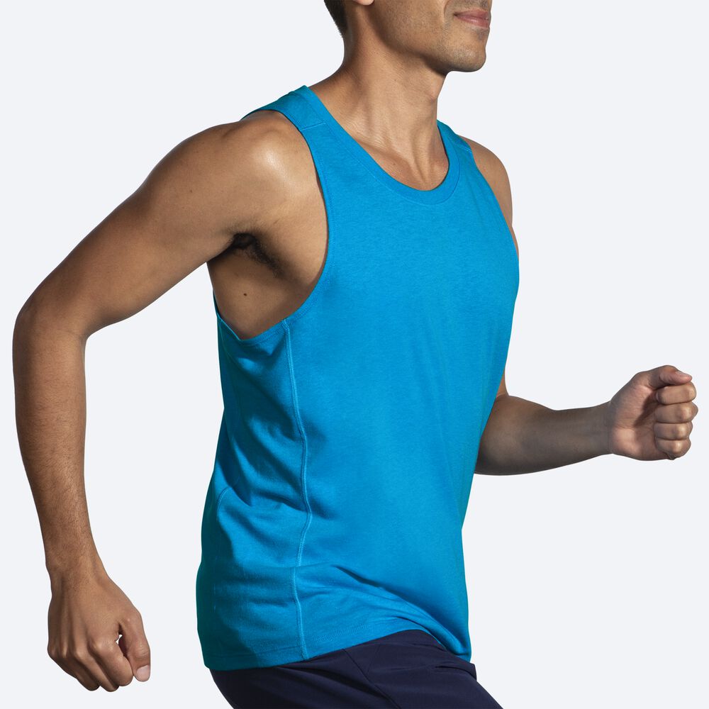 Camiseta Tirantes Brooks Distance Tank 2.0 Hombre Azules | CR03178