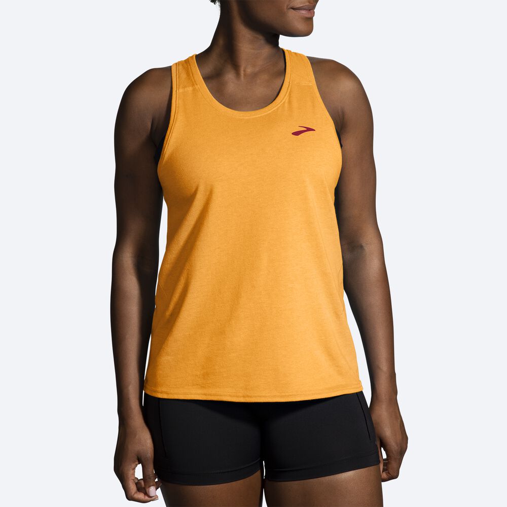 Camiseta Tirantes Brooks Distance Tank 2.0 Mujer Naranjas | CR28461