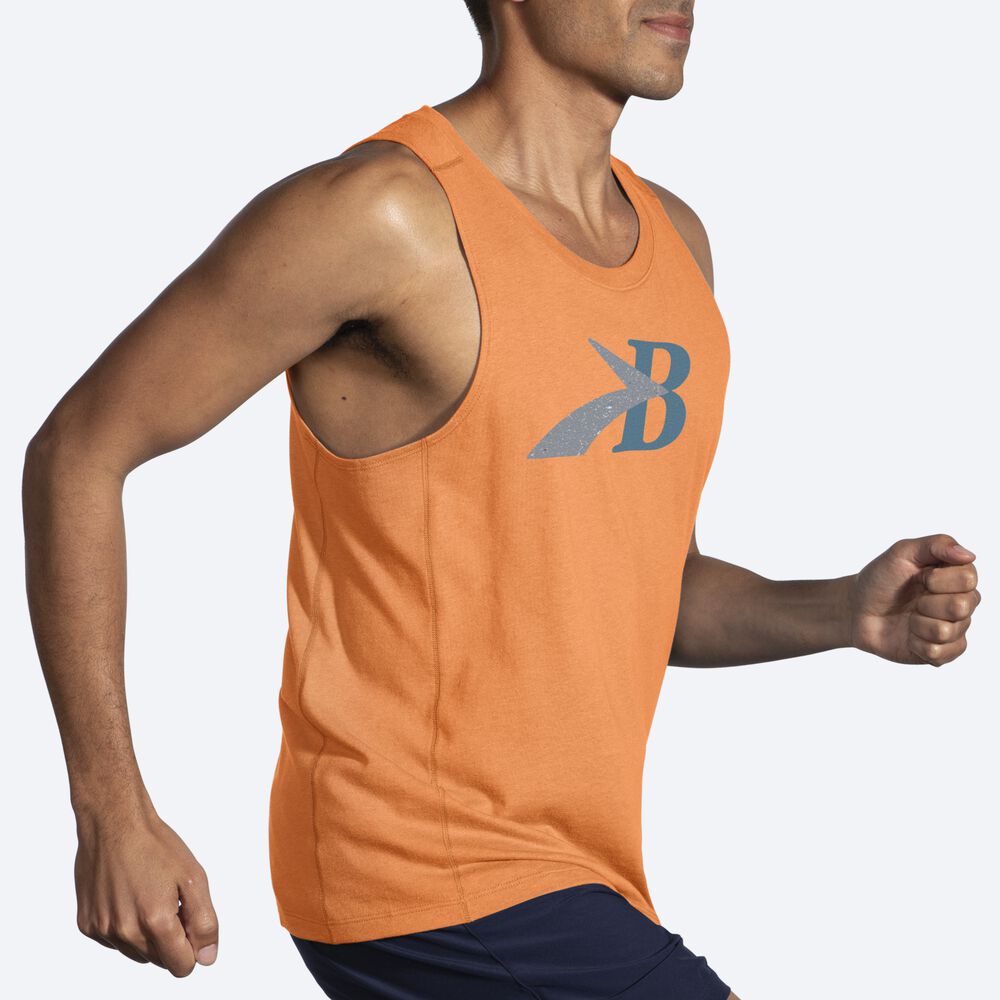 Camiseta Tirantes Brooks Distance Tank 2.0 Hombre Naranjas | CR40953