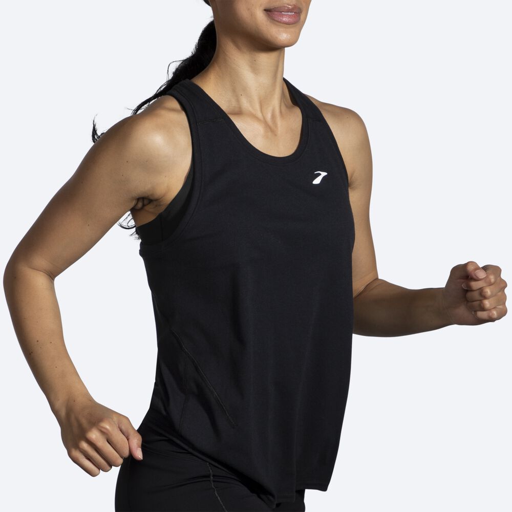 Camiseta Tirantes Brooks Distance Tank 2.0 Mujer Negras | CR71259