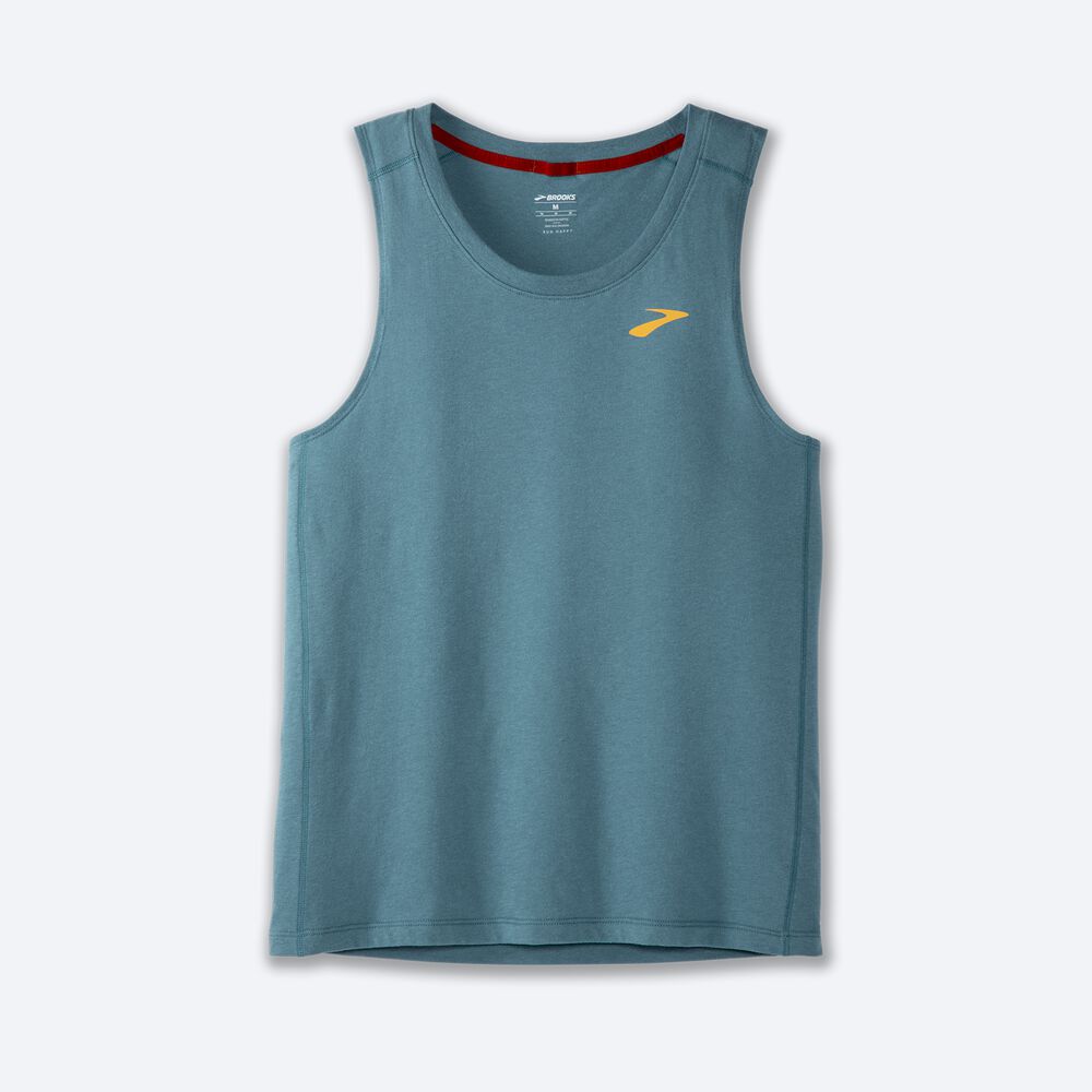 Camiseta Tirantes Brooks Distance Tank 2.0 Hombre Azules | CR81267