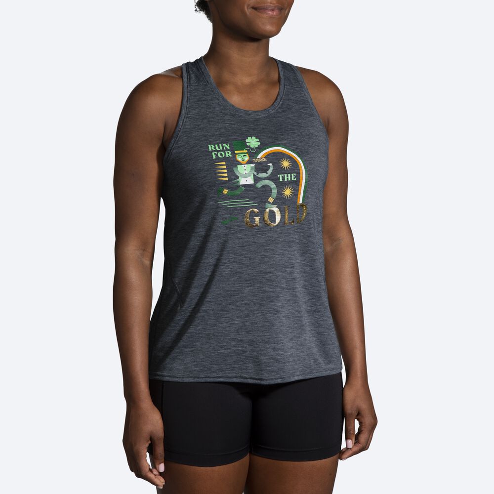 Camiseta Tirantes Brooks Distance Tank 2.0 Mujer Gris | CR81657