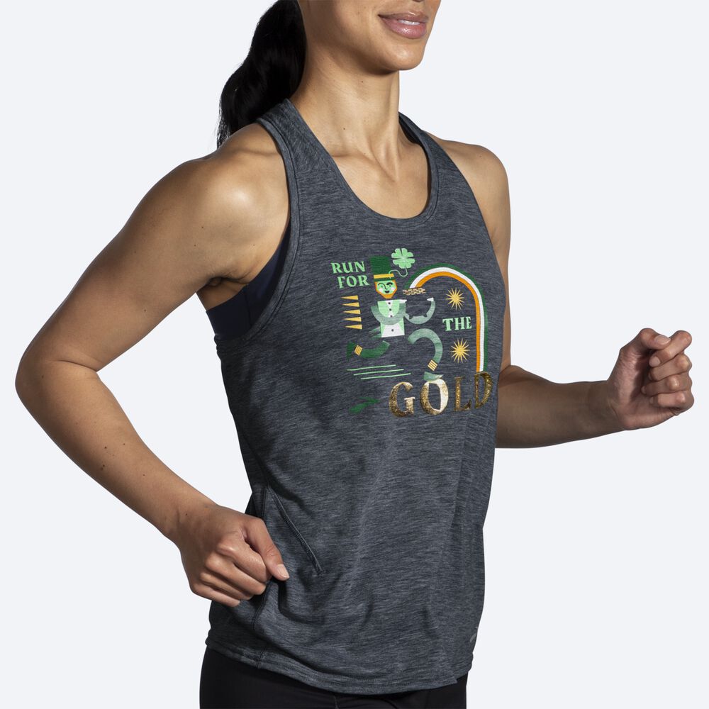 Camiseta Tirantes Brooks Distance Tank 2.0 Mujer Gris | CR81657