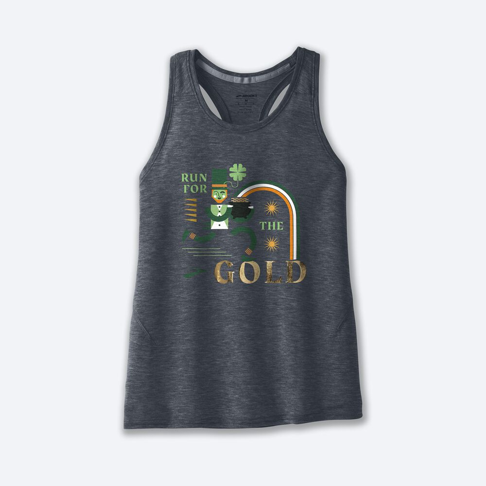 Camiseta Tirantes Brooks Distance Tank 2.0 Mujer Gris | CR81657