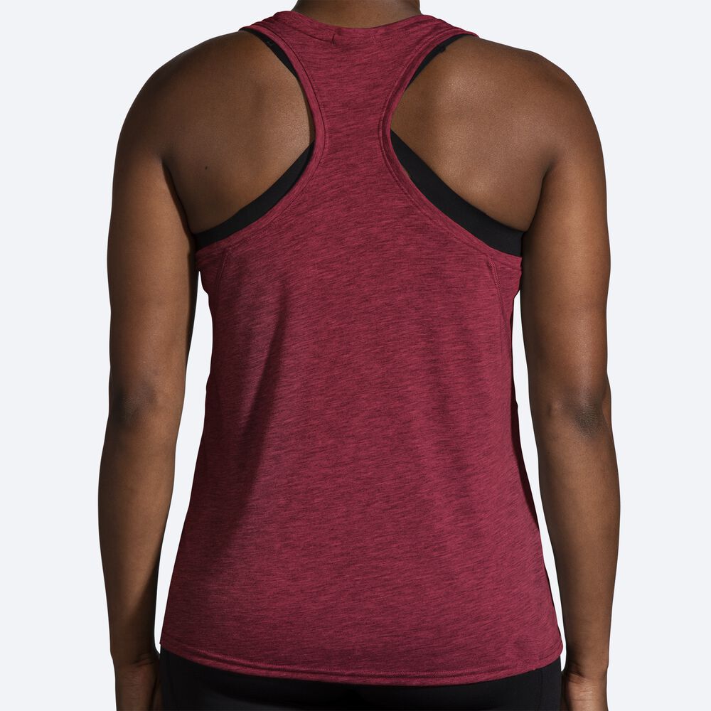 Camiseta Tirantes Brooks Distance Tank 2.0 Mujer Rojas | CR89413