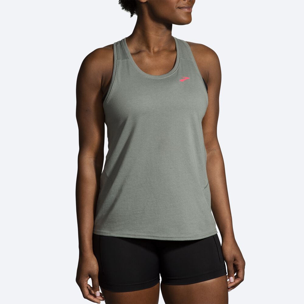 Camiseta Tirantes Brooks Distance Tank 2.0 Mujer Verde | CR98573