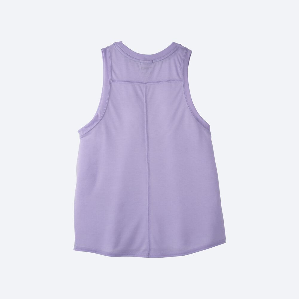 Camiseta Tirantes Brooks Empower Her Distance Estampadas Mujer Moradas Gris | CR43502