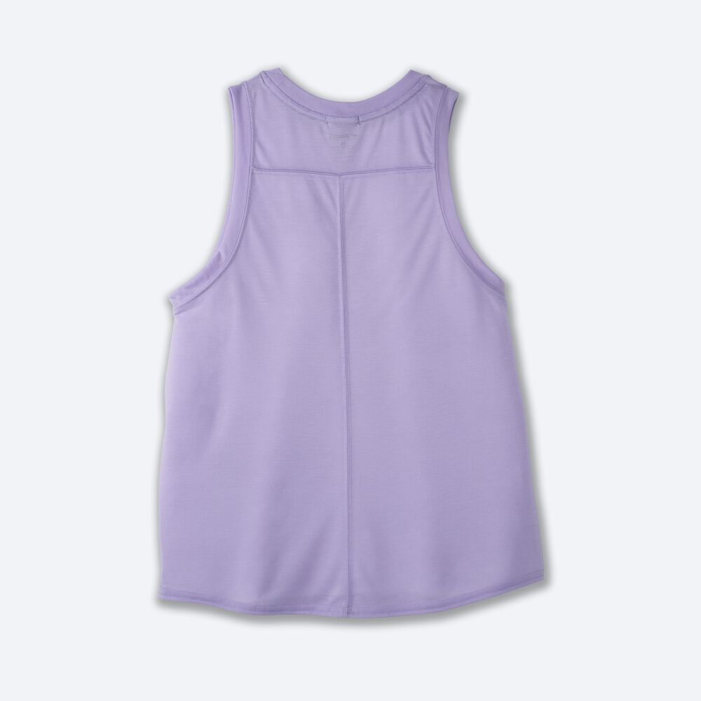 Camiseta Tirantes Brooks Empower Her Distance Estampadas Mujer Moradas Gris | CR43502