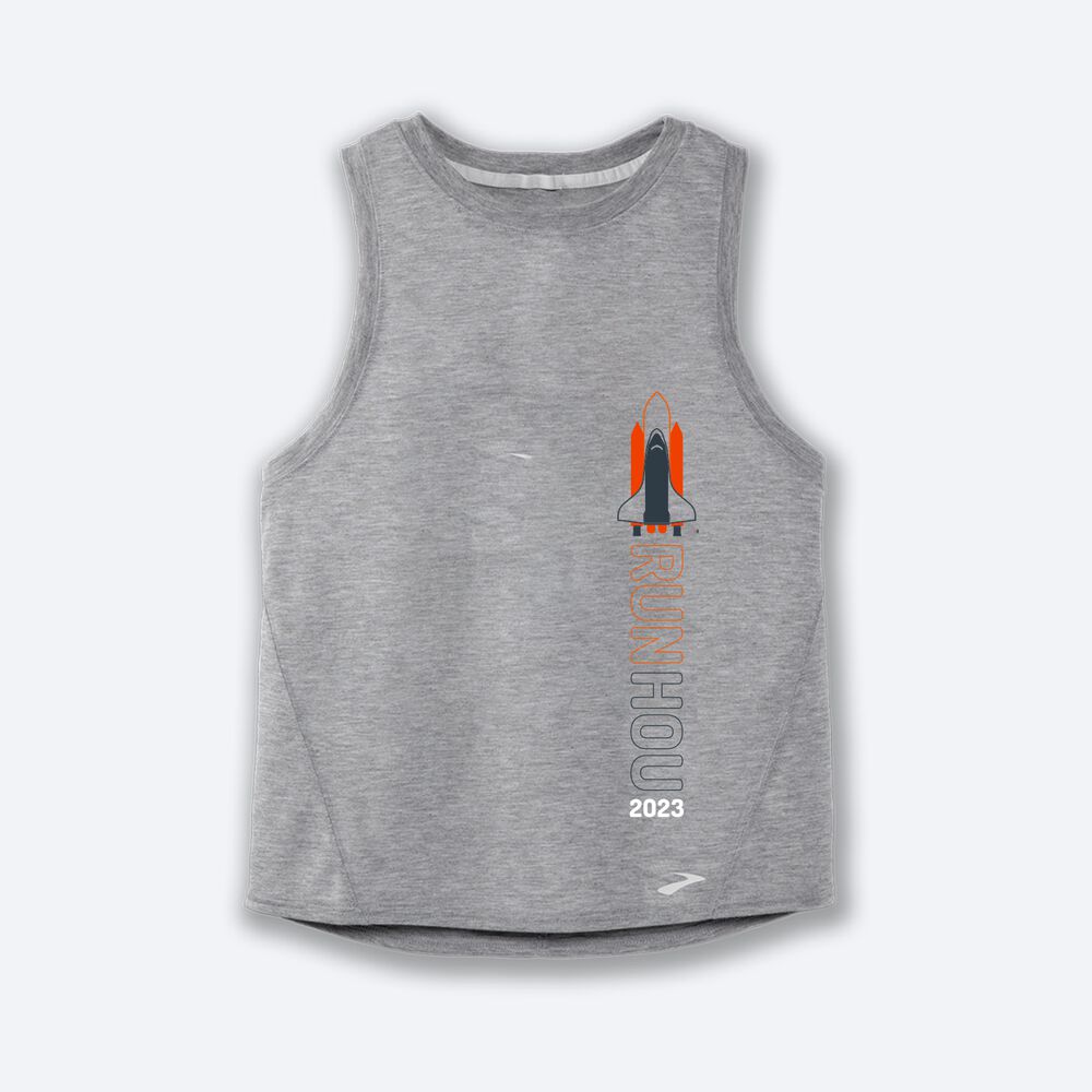 Camiseta Tirantes Brooks Houston23 Distance Tank 2.0 Mujer Gris | CR78206