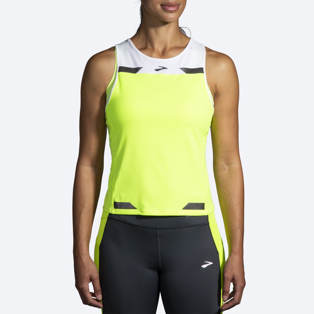 Camiseta Tirantes Brooks Run Visible Back-to-Front Mujer Blancas | CR12865