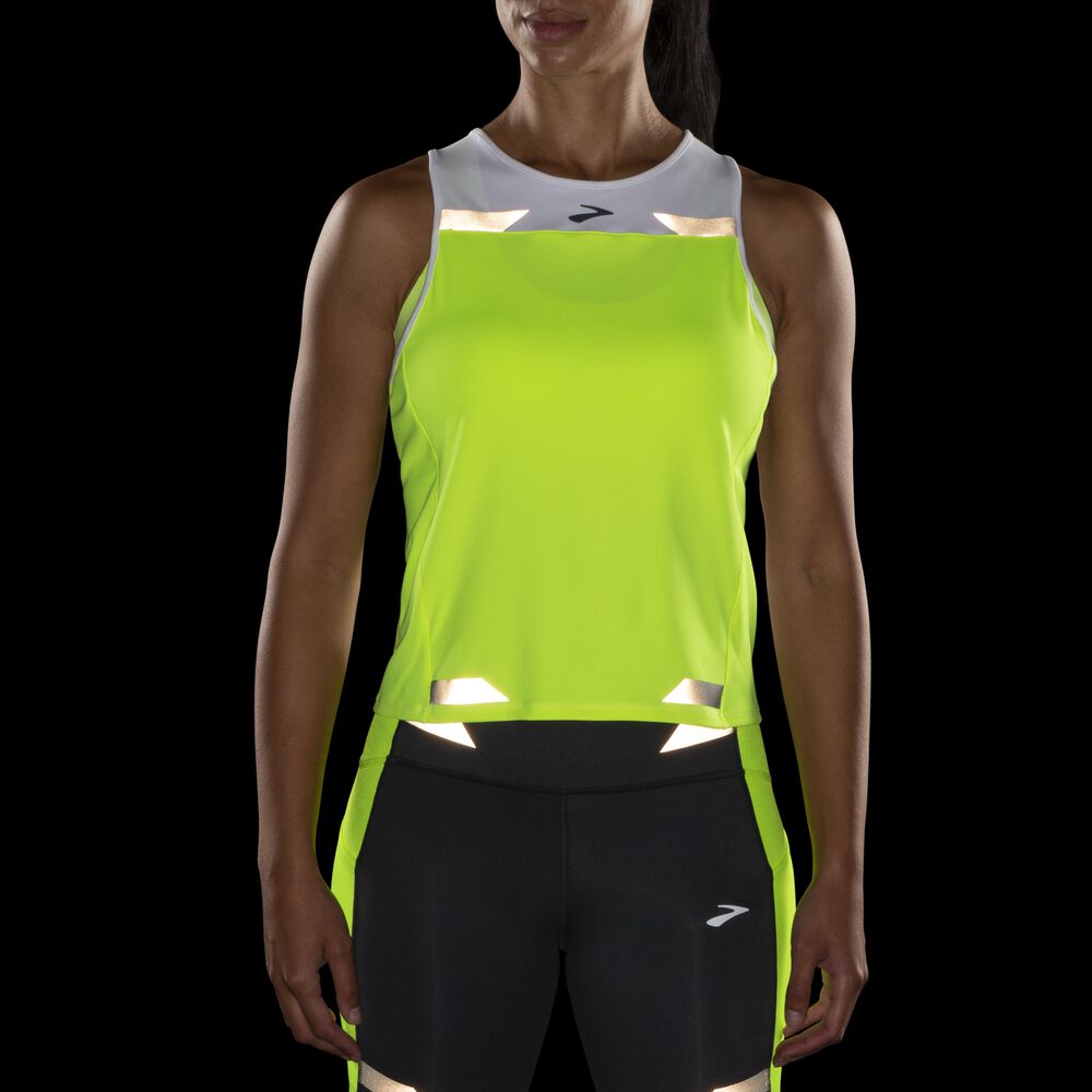 Camiseta Tirantes Brooks Run Visible Back-to-Front Mujer Blancas | CR12865