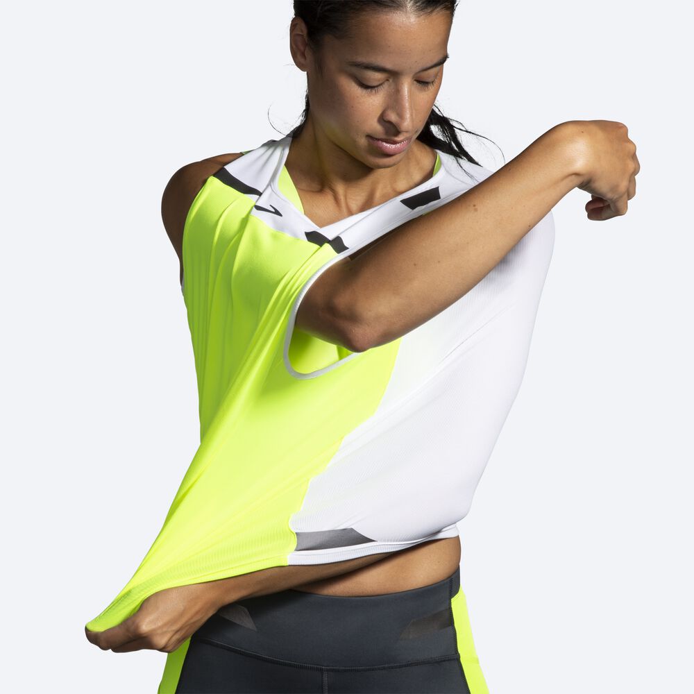 Camiseta Tirantes Brooks Run Visible Back-to-Front Mujer Blancas | CR12865