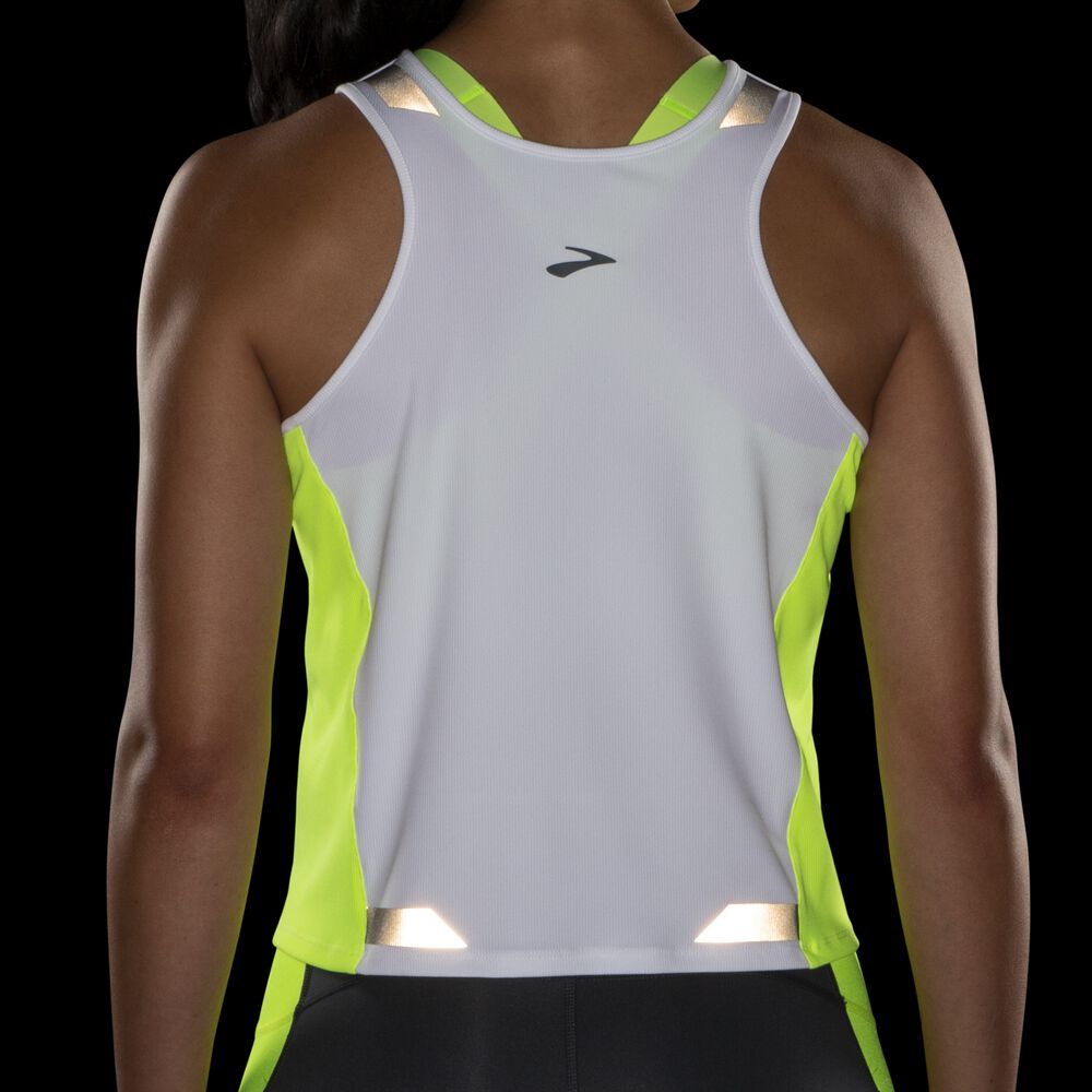 Camiseta Tirantes Brooks Run Visible Back-to-Front Mujer Blancas | CR12865