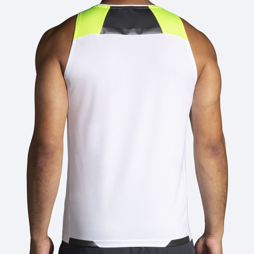 Camiseta Tirantes Brooks Run Visible Hombre Blancas | CR58691