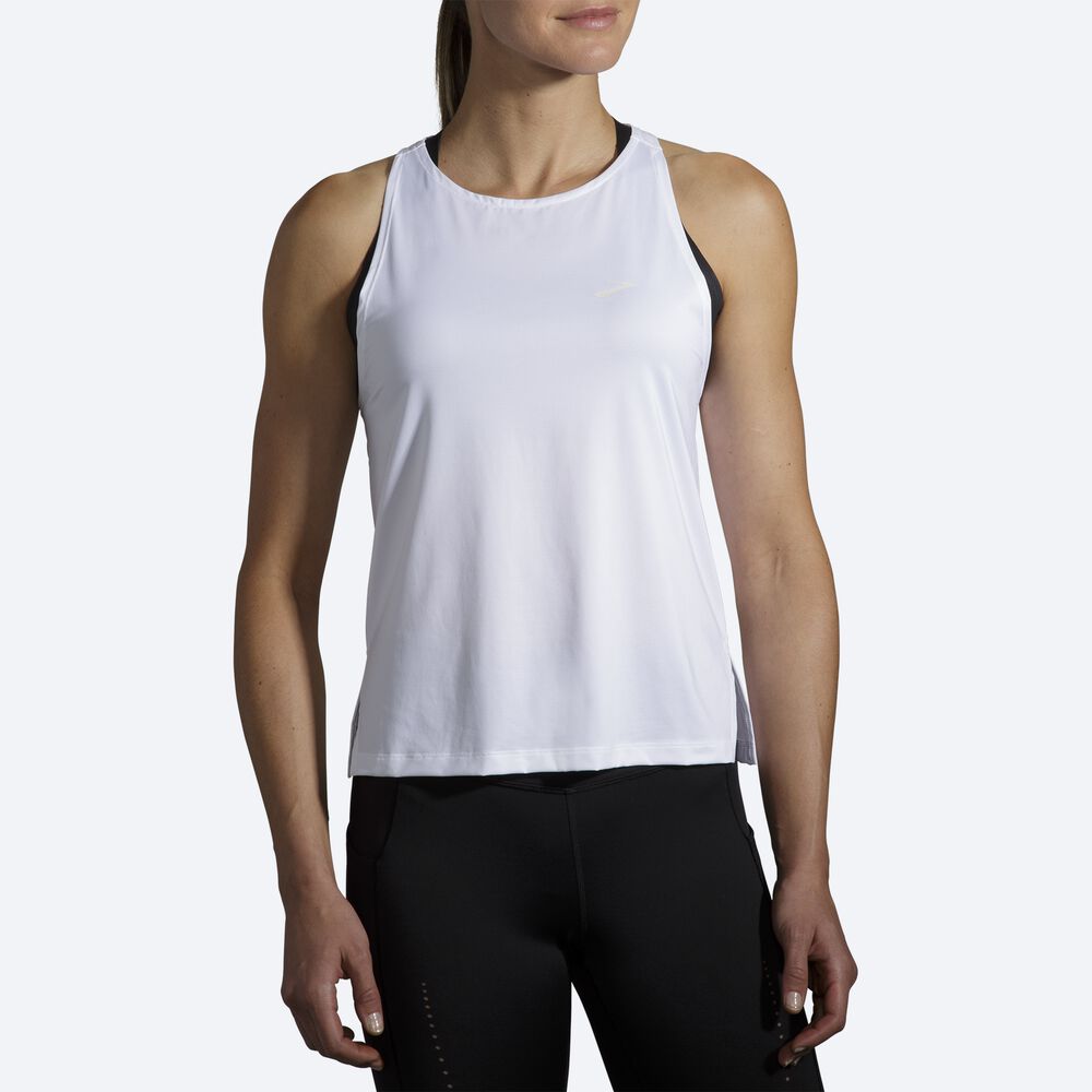 Camiseta Tirantes Brooks Sprint Free Mujer Blancas | CR09586