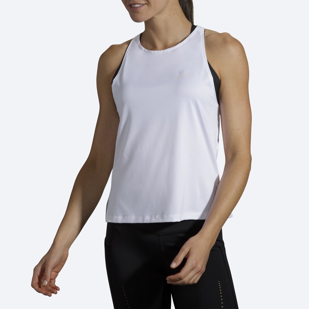 Camiseta Tirantes Brooks Sprint Free Mujer Blancas | CR09586