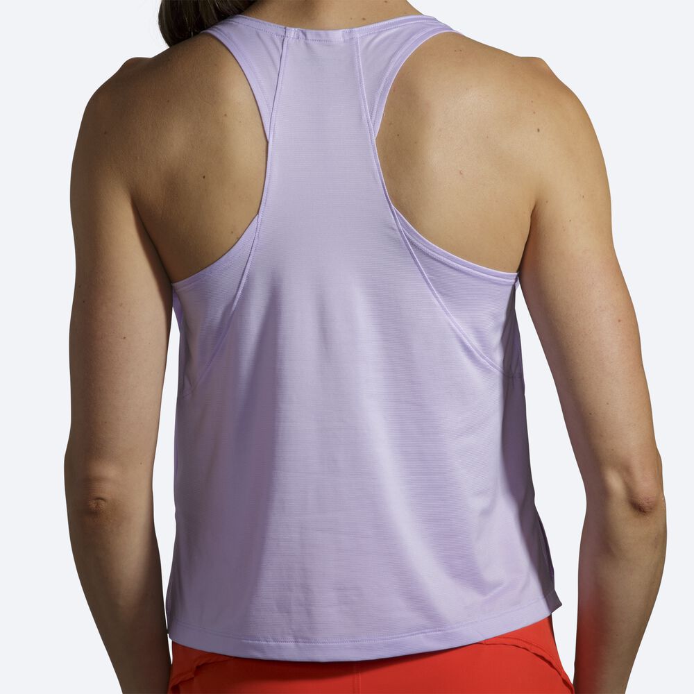 Camiseta Tirantes Brooks Sprint Free Mujer Moradas Gris | CR68721