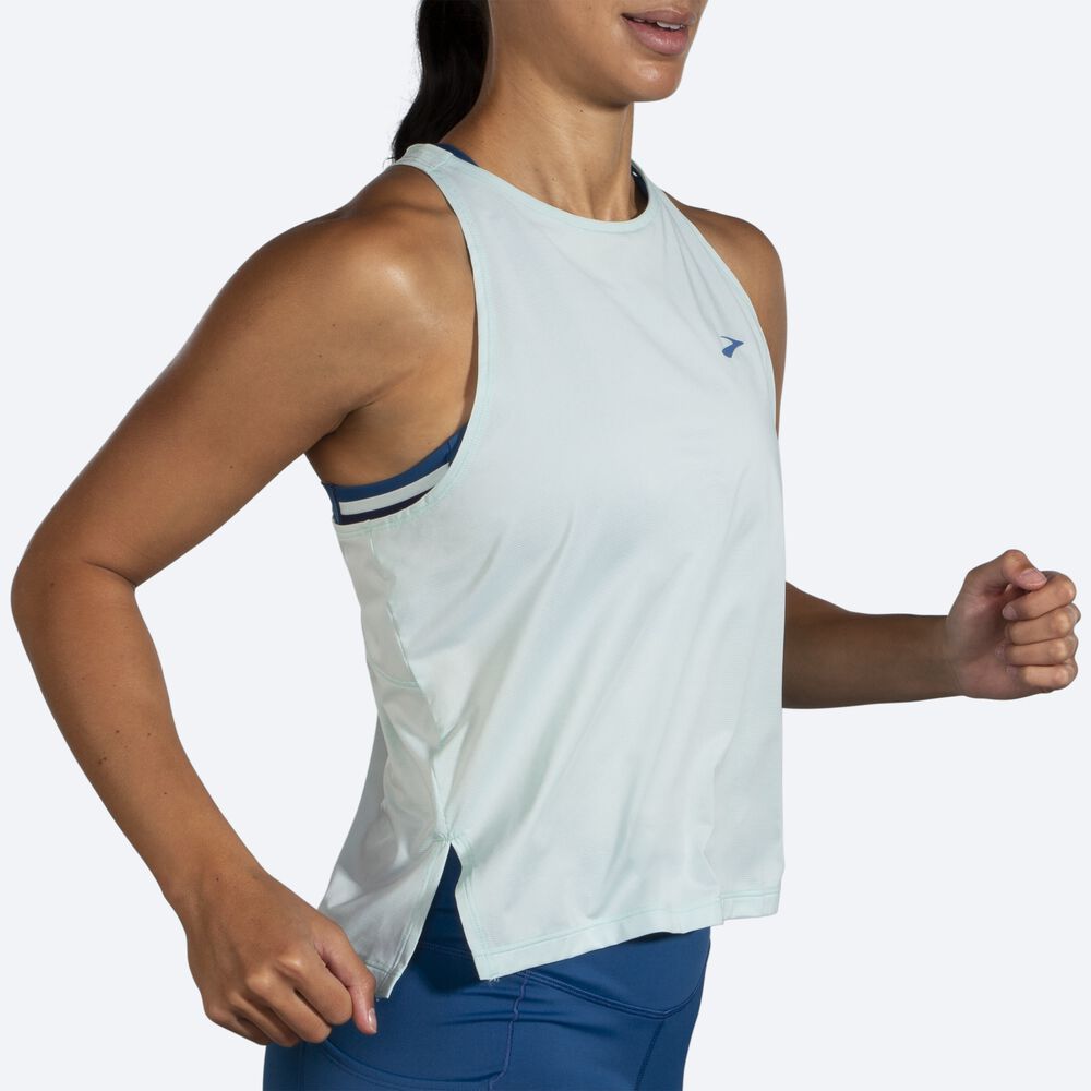 Camiseta Tirantes Brooks Sprint Free Mujer Azules | CR94073