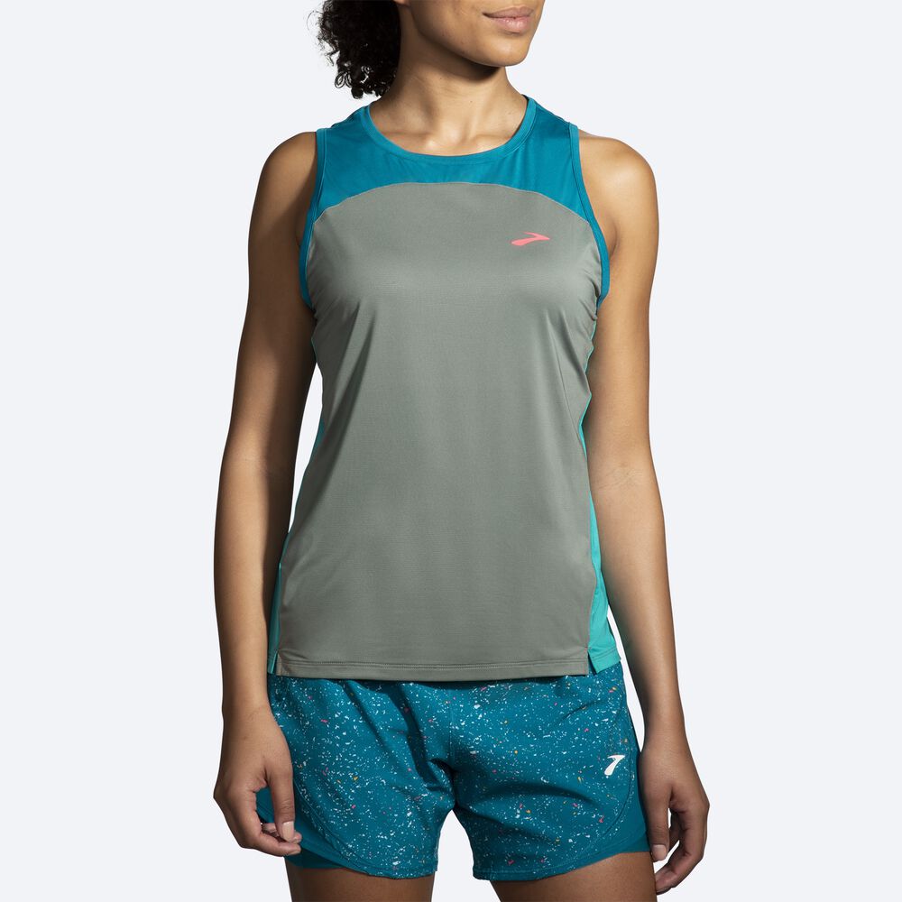 Camiseta Tirantes Brooks Sprint Free Tank 2.0 Mujer Verde | CR04179