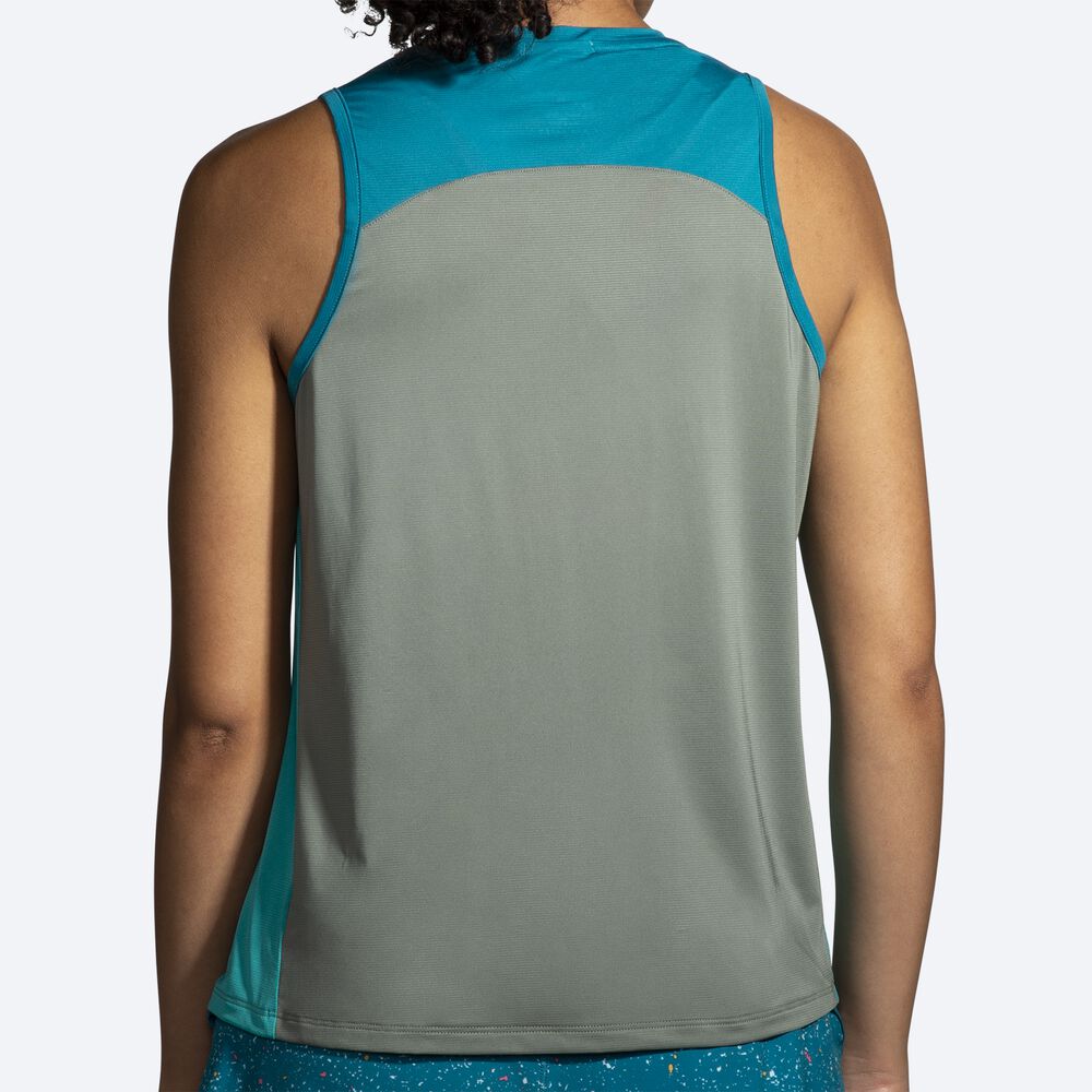 Camiseta Tirantes Brooks Sprint Free Tank 2.0 Mujer Verde | CR04179