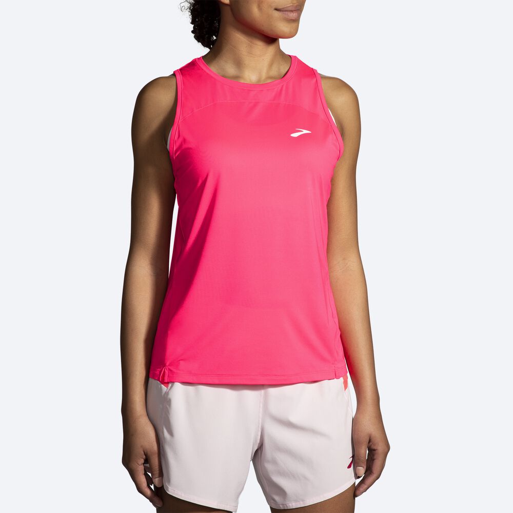 Camiseta Tirantes Brooks Sprint Free Tank 2.0 Mujer Rosas | CR46812