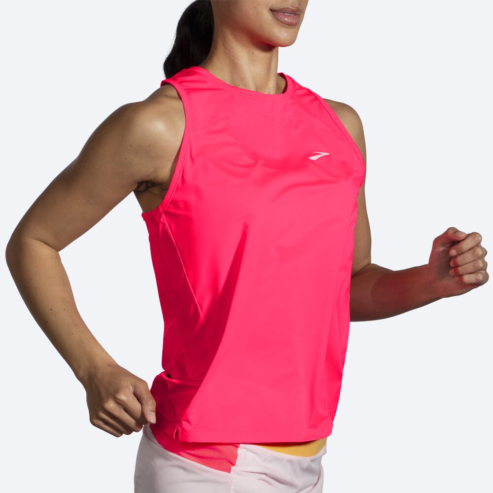 Camiseta Tirantes Brooks Sprint Free Tank 2.0 Mujer Rosas | CR46812