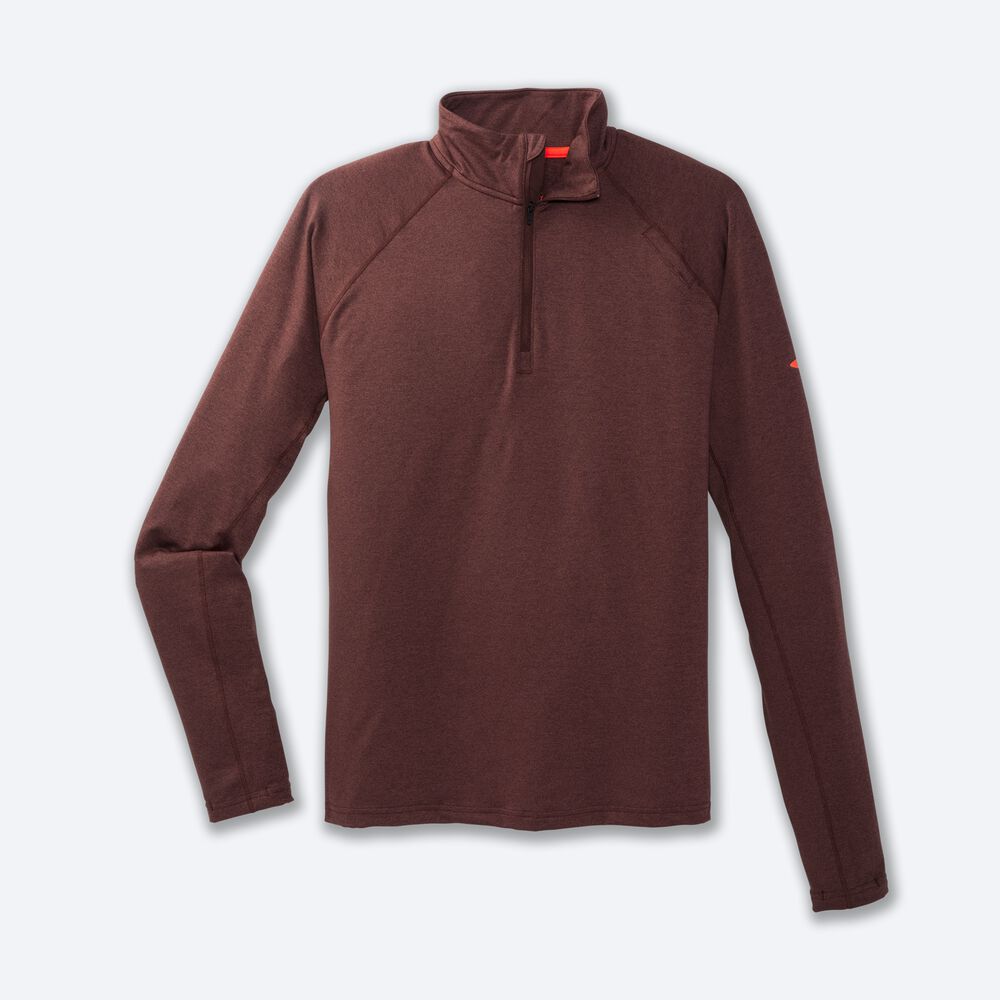 Chaquetas Brooks Dash 1/2 Zip Hombre Chocolate | CR54920