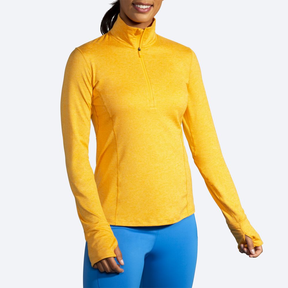 Chaquetas Brooks Dash 1/2 Zip Mujer Amarillo | CR90485