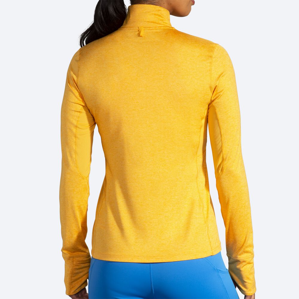 Chaquetas Brooks Dash 1/2 Zip Mujer Amarillo | CR90485