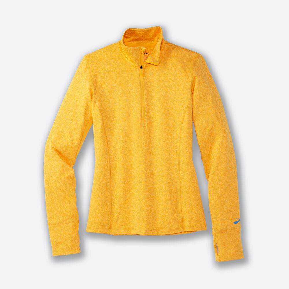 Chaquetas Brooks Dash 1/2 Zip Mujer Amarillo | CR90485