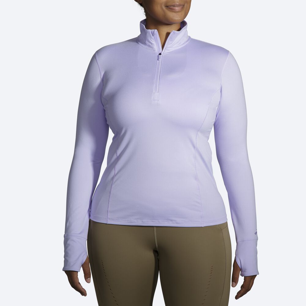 Chaquetas Brooks Dash 1/2 Zip Mujer Moradas Gris | CR94152