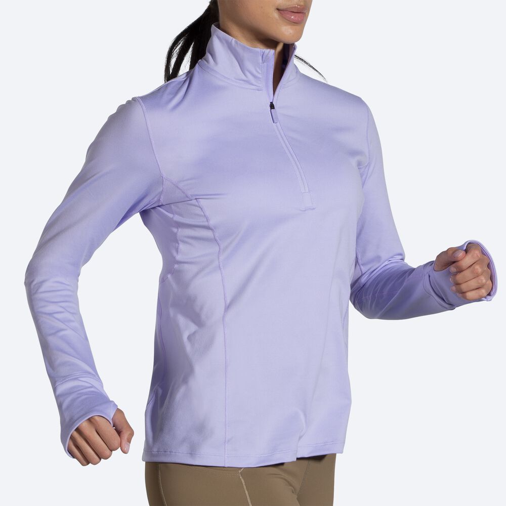 Chaquetas Brooks Dash 1/2 Zip Mujer Moradas Gris | CR94152