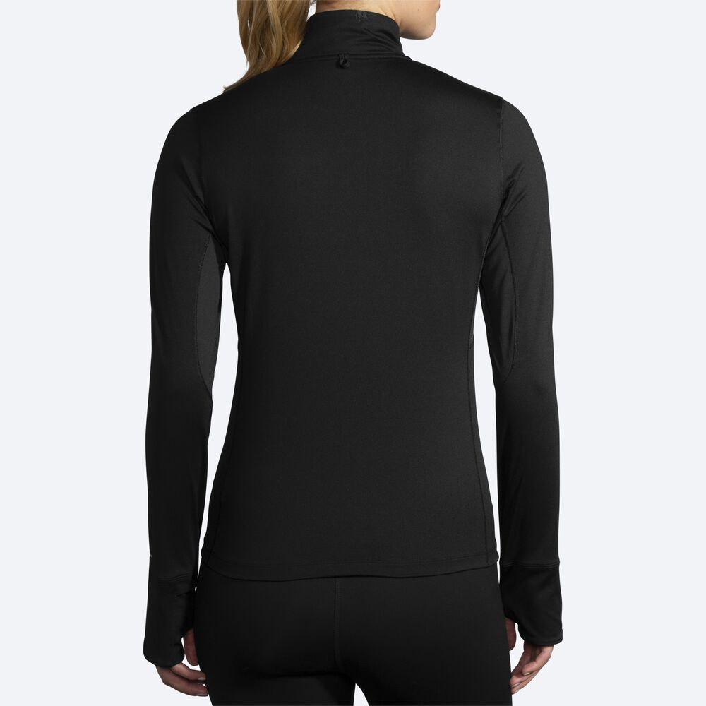 Chaquetas Brooks Dash 1/2 Zip Mujer Negras | CR02347